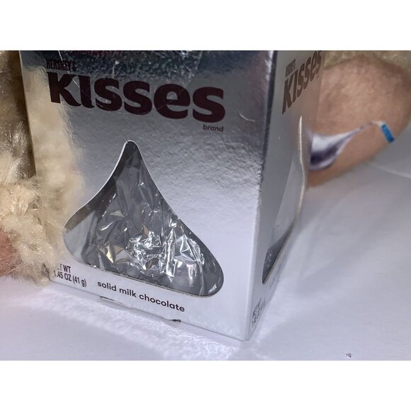 Hersheys Kisses Sealed With A Kiss Plush Bear Set & Solid Milk Chocolate Kiss - Picture 9 of 13